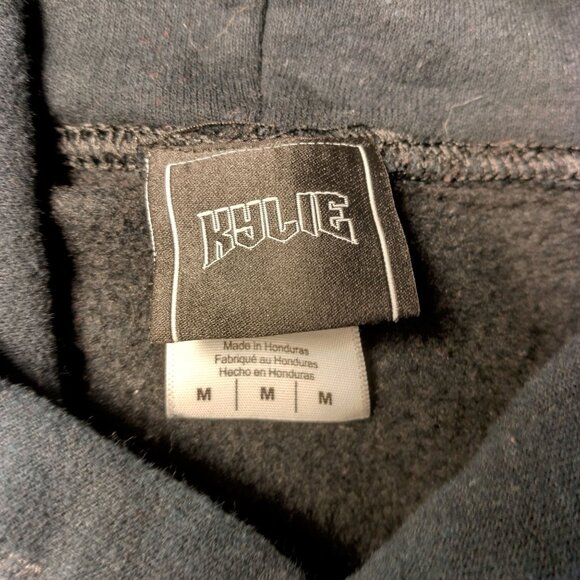 Kylie Jenner Hoodie Unisex M Black Red Logo Hooded Sweatshirt - Picture 5 of 10